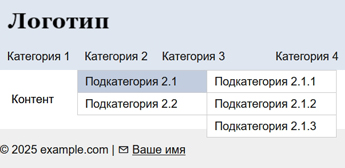 Шаблон для сайта